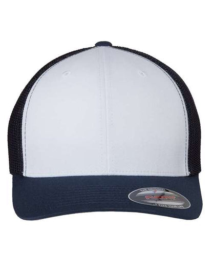 Flexfit Trucker Cap - Navy/ White/ Navy Front