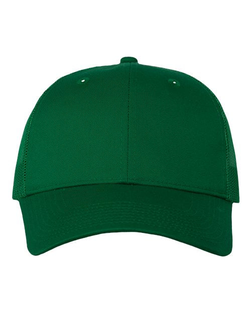 Valucap Mesh-Back Twill Trucker Cap - Kelly Front