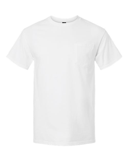 Unisex Ultra Cotton® Pocket T-Shirt - White Front