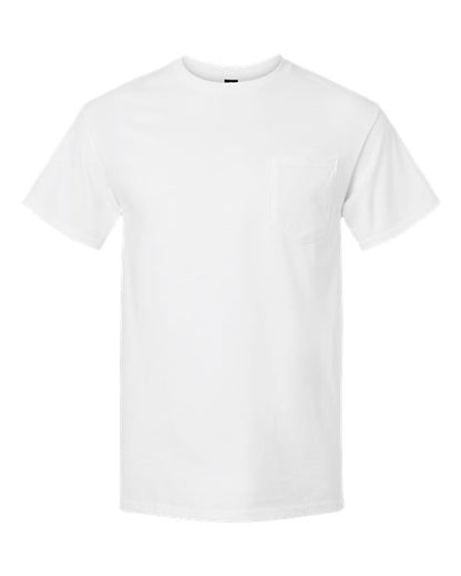 Unisex Ultra Cotton® Pocket T-Shirt - White Front