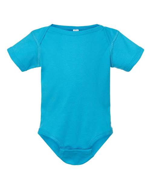 Rabbit Skins Infant Baby Rib Bodysuit - Turquoise Front