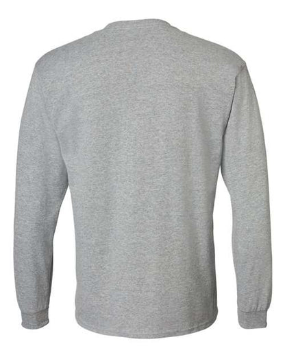 Unisex DryBlend® 50/50 Long Sleeve T-Shirt - Sport Grey Back
