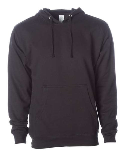 Independent Trading Co. Unisex Midweight Hooded Sweatshirt - Black Front