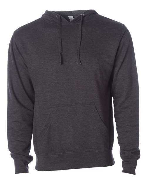 Independent Trading Co. Unisex Midweight Hooded Sweatshirt - Charcoal Heather Front