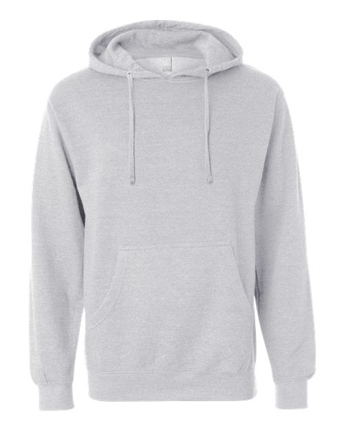 Independent Trading Co. Unisex Midweight Hooded Sweatshirt - Grey Heather Front