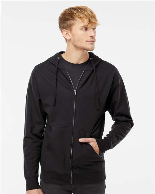 Independent Trading Co. Unisex Midweight Full-Zip Hooded Sweatshirt - Model Front