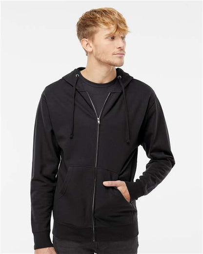 Independent Trading Co. Unisex Midweight Full-Zip Hooded Sweatshirt - Model Front