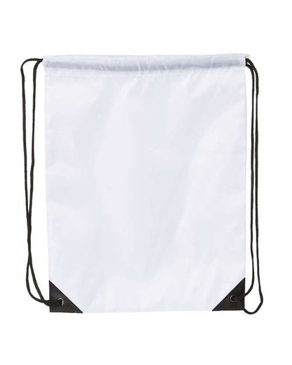 Liberty Bags Value Drawstring Bag - White Front