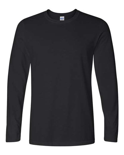 Unisex Softstyle® Long Sleeve T-Shirt - Black Front
