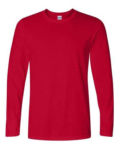 Unisex Softstyle® Long Sleeve T-Shirt - Cherry Red Front