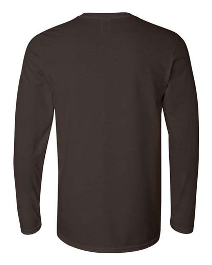 Unisex Softstyle® Long Sleeve T-Shirt - Dark Chocolate Back