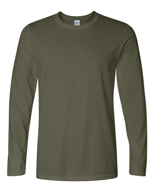 Unisex Softstyle® Long Sleeve T-Shirt - Military Green Front