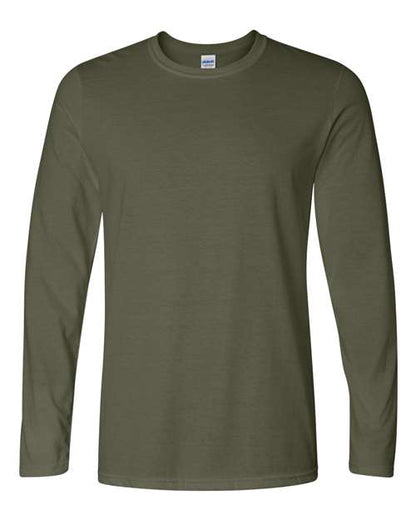 Unisex Softstyle® Long Sleeve T-Shirt - Military Green Front
