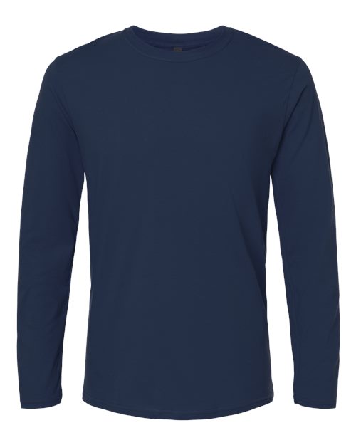 Unisex Softstyle® Long Sleeve T-Shirt - Navy Front