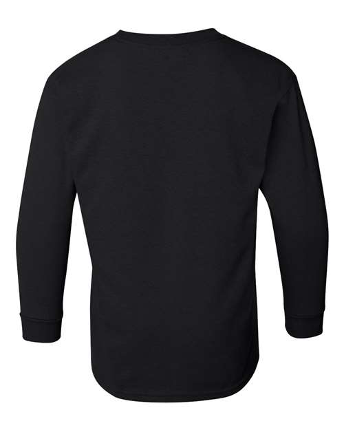 Youth Heavy Cotton™ Long Sleeve T-Shirt - Black Back