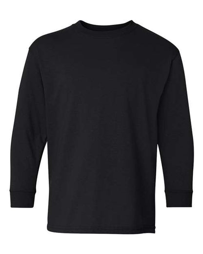 Youth Heavy Cotton™ Long Sleeve T-Shirt - Black Front