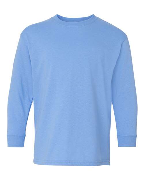 Youth Heavy Cotton™ Long Sleeve T-Shirt - Carolina Blue Front