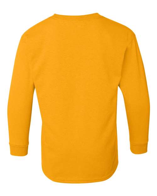Youth Heavy Cotton™ Long Sleeve T-Shirt - Gold Back