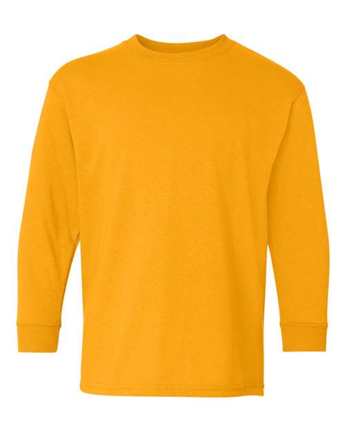 Youth Heavy Cotton™ Long Sleeve T-Shirt - Gold Front