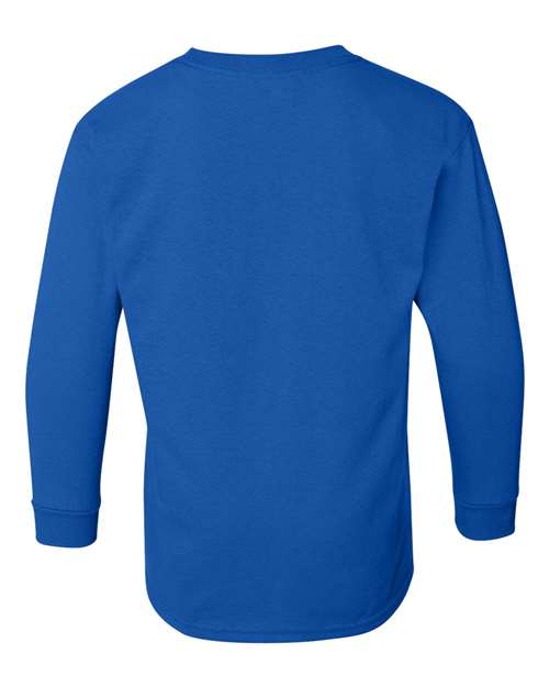 Youth Heavy Cotton™ Long Sleeve T-Shirt - Royal Back