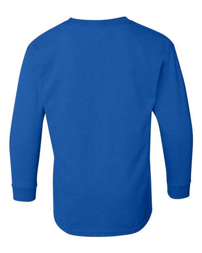 Youth Heavy Cotton™ Long Sleeve T-Shirt - Royal Back