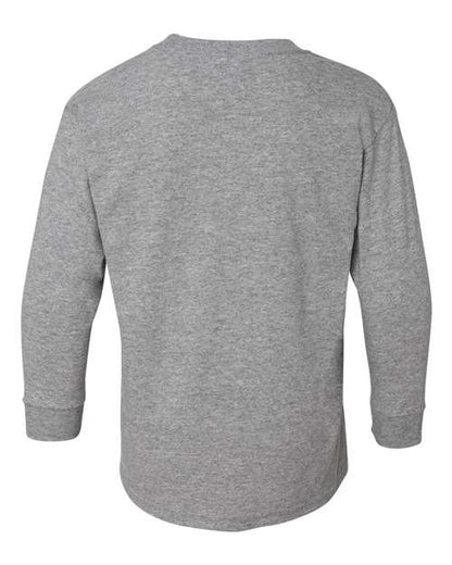Youth Heavy Cotton™ Long Sleeve T-Shirt - Sport Grey Back