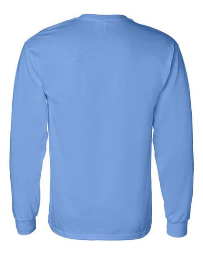 Unisex Heavy Cotton™ Long Sleeve T-Shirt - Carolina Blue Back