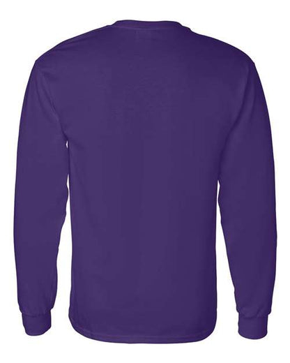 Unisex Heavy Cotton™ Long Sleeve T-Shirt - Purple Back