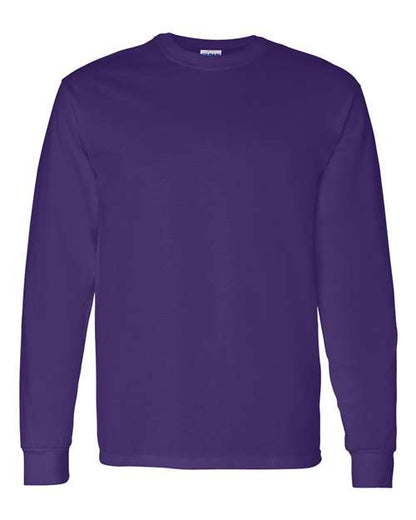 Unisex Heavy Cotton™ Long Sleeve T-Shirt - Purple Front