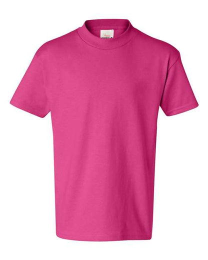 Hanes Youth Authentic T-Shirt - Wow Pink Front