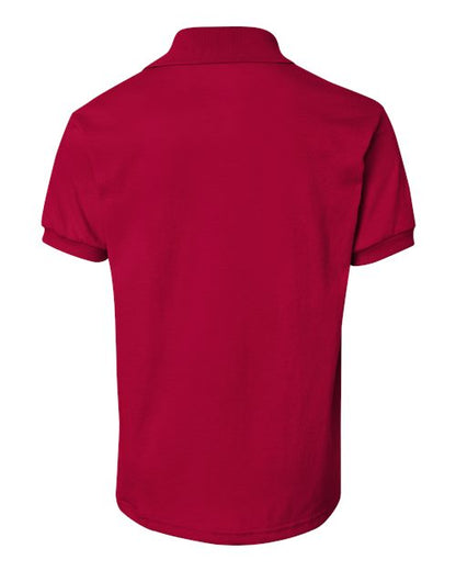 Youth EcoSmart® Jersey Polo - Deep Red Back