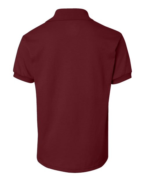 Youth EcoSmart® Jersey Polo - Maroon Back