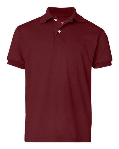 Youth EcoSmart® Jersey Polo - Maroon Front