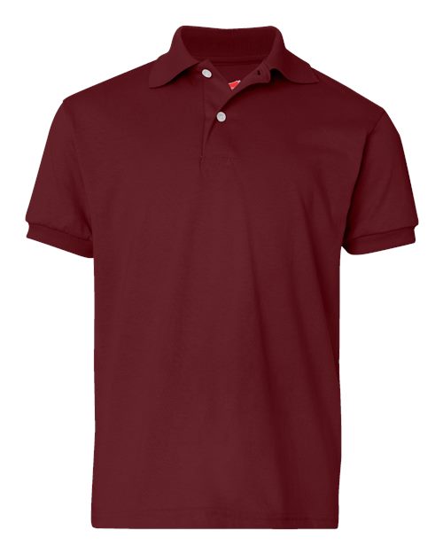 Youth EcoSmart® Jersey Polo - Maroon Front