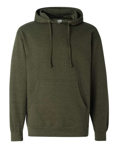 Independent Trading Co. Unisex Midweight Hooded Sweatshirt - Army Heather Front