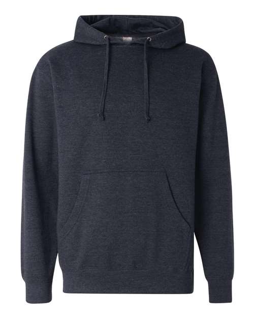 Independent Trading Co. Unisex Midweight Hooded Sweatshirt - Classic Navy Heather Front
