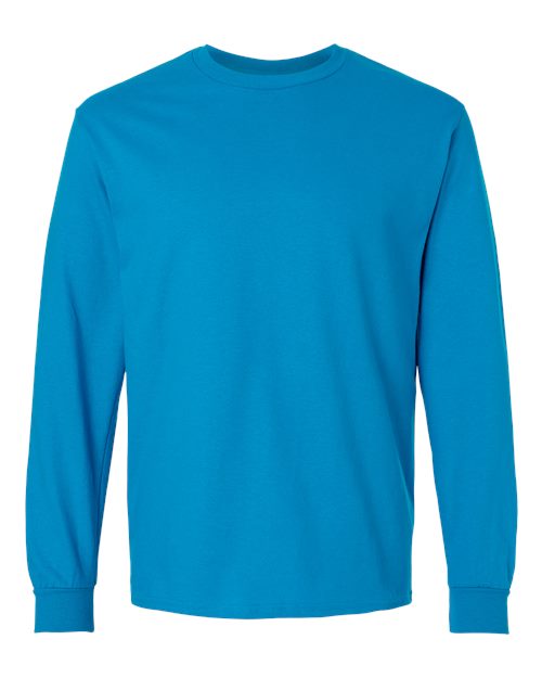 Unisex Ultra Cotton® Long Sleeve T-Shirt - Sapphire Front