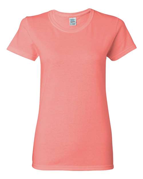 Gildan Women's Heavy Cotton™ T-Shirt - Coral Silk Front