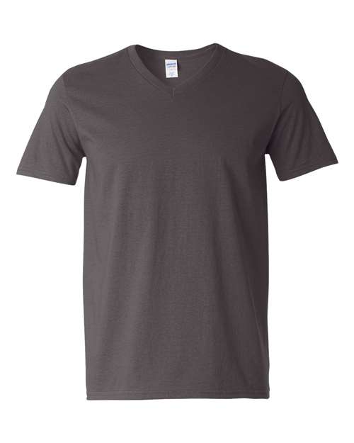 Unisex Softstyle® V-Neck T-Shirt - Charcoal Front