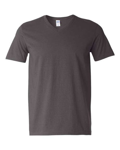 Unisex Softstyle® V-Neck T-Shirt - Charcoal Front