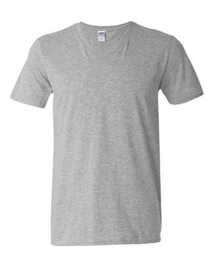Gildan Unisex Softstyle® V-Neck T-Shirt - Sport Grey Front