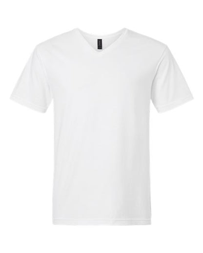 Unisex Softstyle® V-Neck T-Shirt - White Front