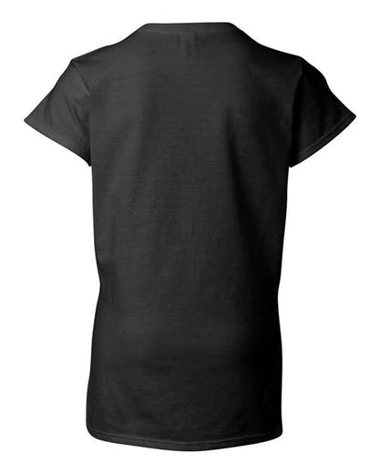 Women's Softstyle® V-Neck T-Shirt - Black Back