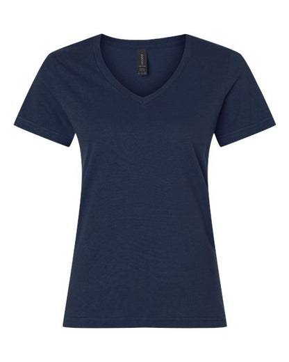 Gildan Women's Softstyle® V-Neck T-Shirt - Navy Front