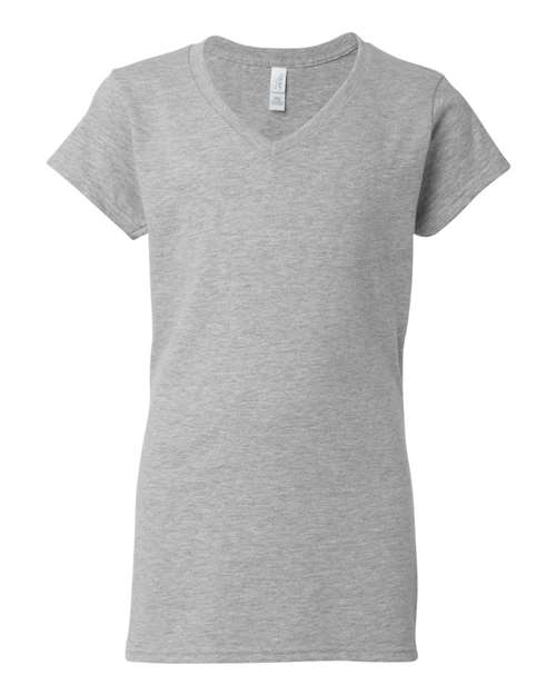 Gildan Women's Softstyle® V-Neck T-Shirt - Sport Grey Front
