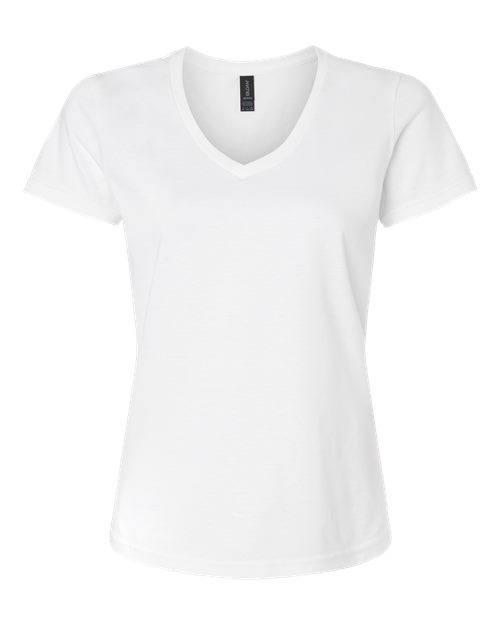 Women's Softstyle® V-Neck T-Shirt - White Front