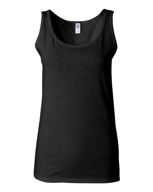 Women's Softstyle® Tank Top - Black Front