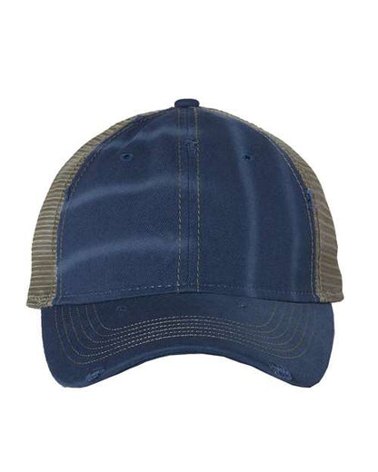 Valucap Bounty Dirty-Washed Mesh-Back Cap - Ocean/ Sage Front