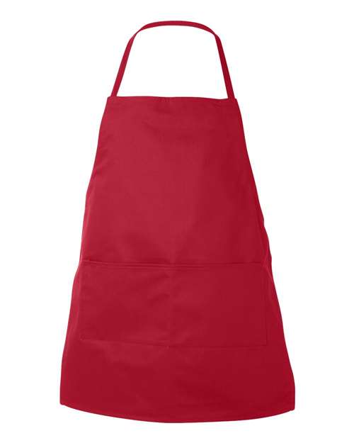 Liberty Bags Two-Pocket Butcher Apron - Red Front