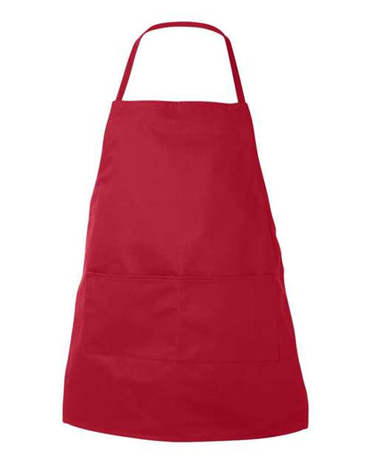 Liberty Bags Two-Pocket Butcher Apron - Red Front